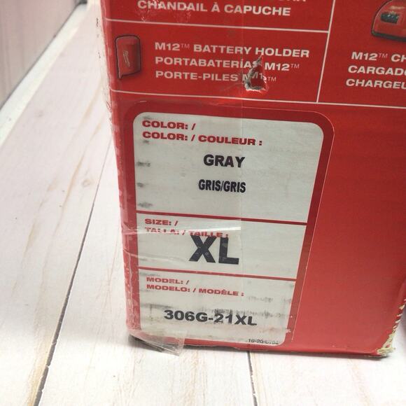 Milwaukee M12 Heated Hoodie Kit Gray Size XL Battery Charger Included Unisex - Picture 4 of 6